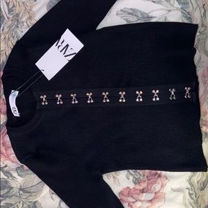 NEW !! ZARA black cardigan size M